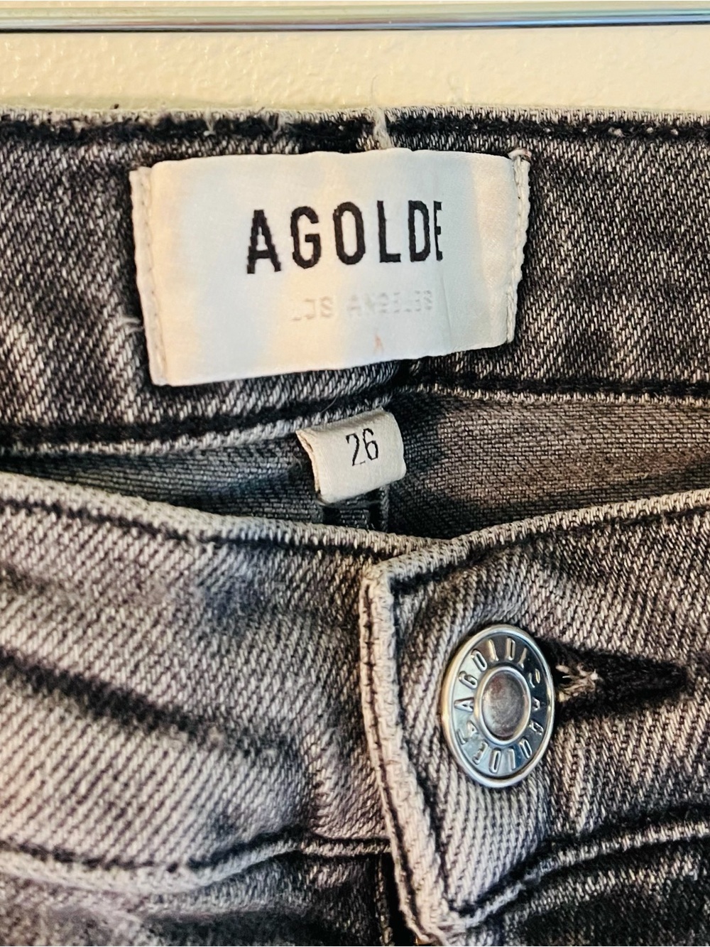 Agolde High-Rise Black Washed Jeans